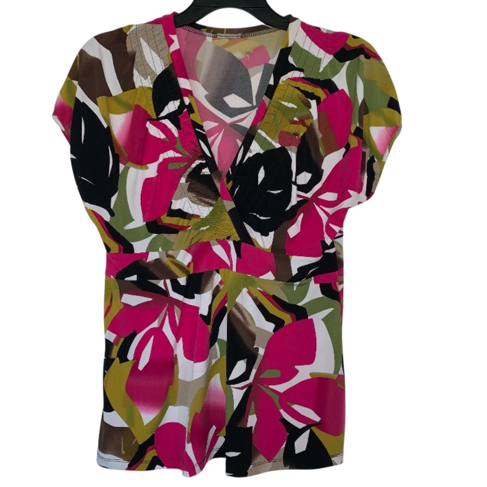 Possible brand Worthington, Stretch Multicolored Top please read description